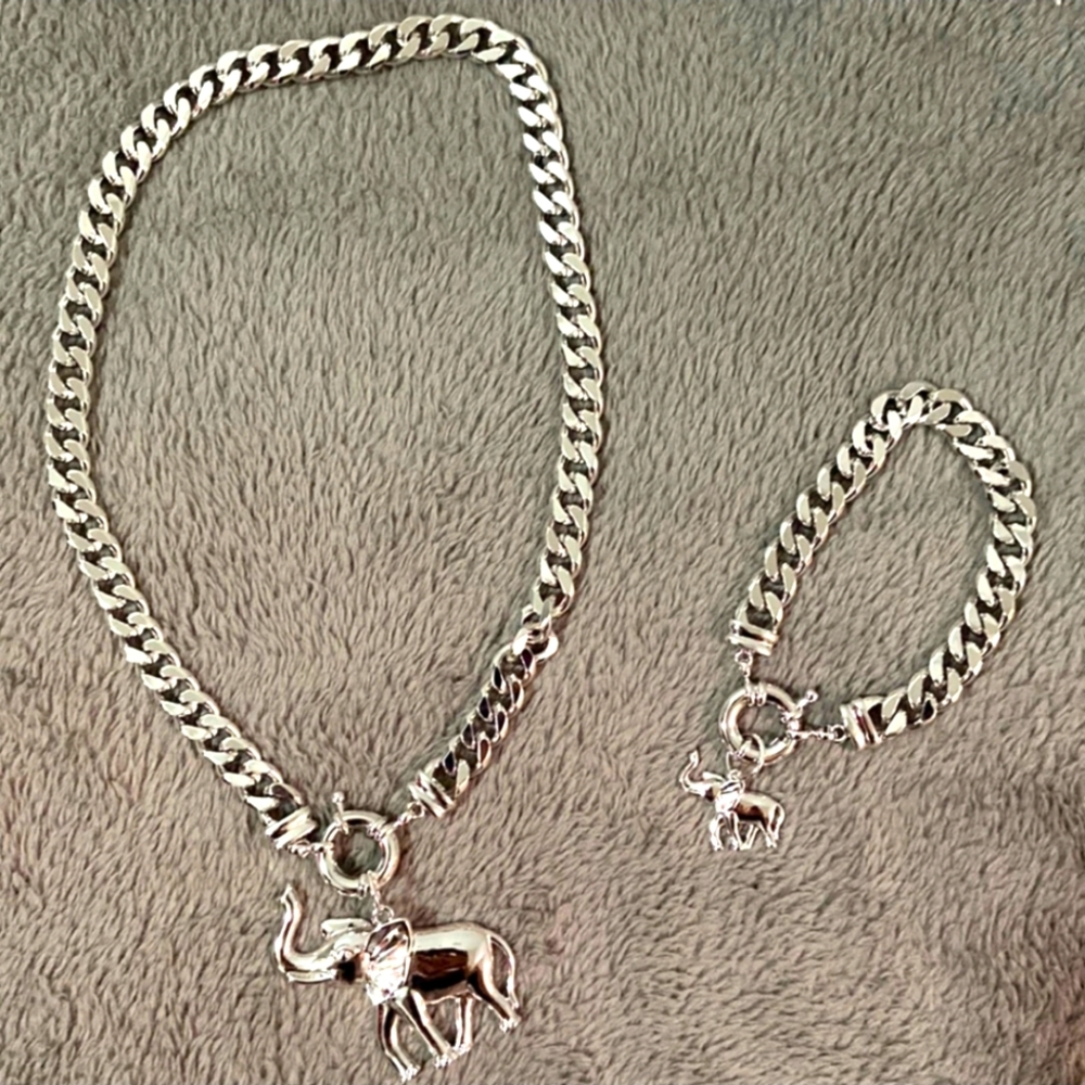 Necklace And Hand Chain Set